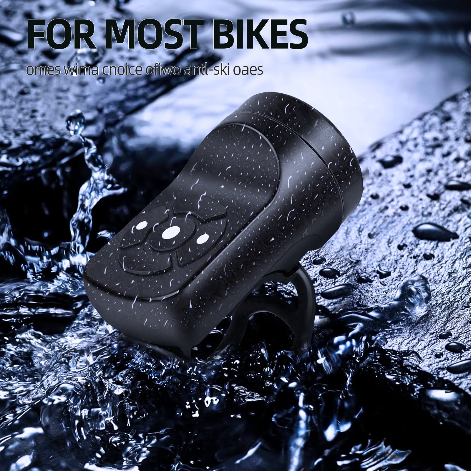 Electric Bike Horn with Anti-Theft Alarm, USB Charging