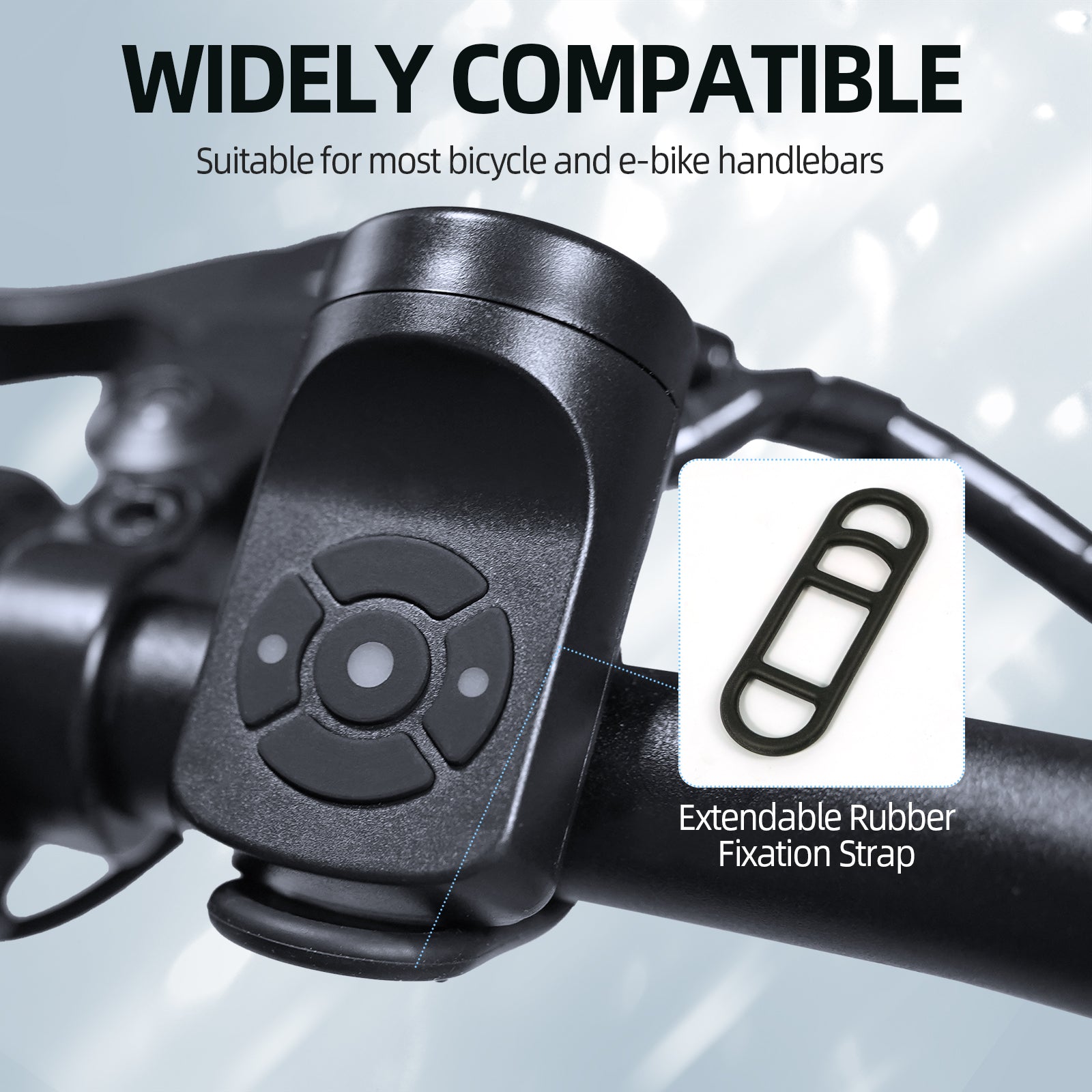 Electric Bike Horn with Anti-Theft Alarm, USB Charging