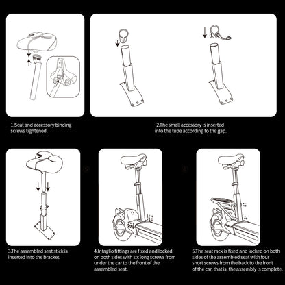 Removable Seat for RZ800 RZ1000 E Scooter, Black
